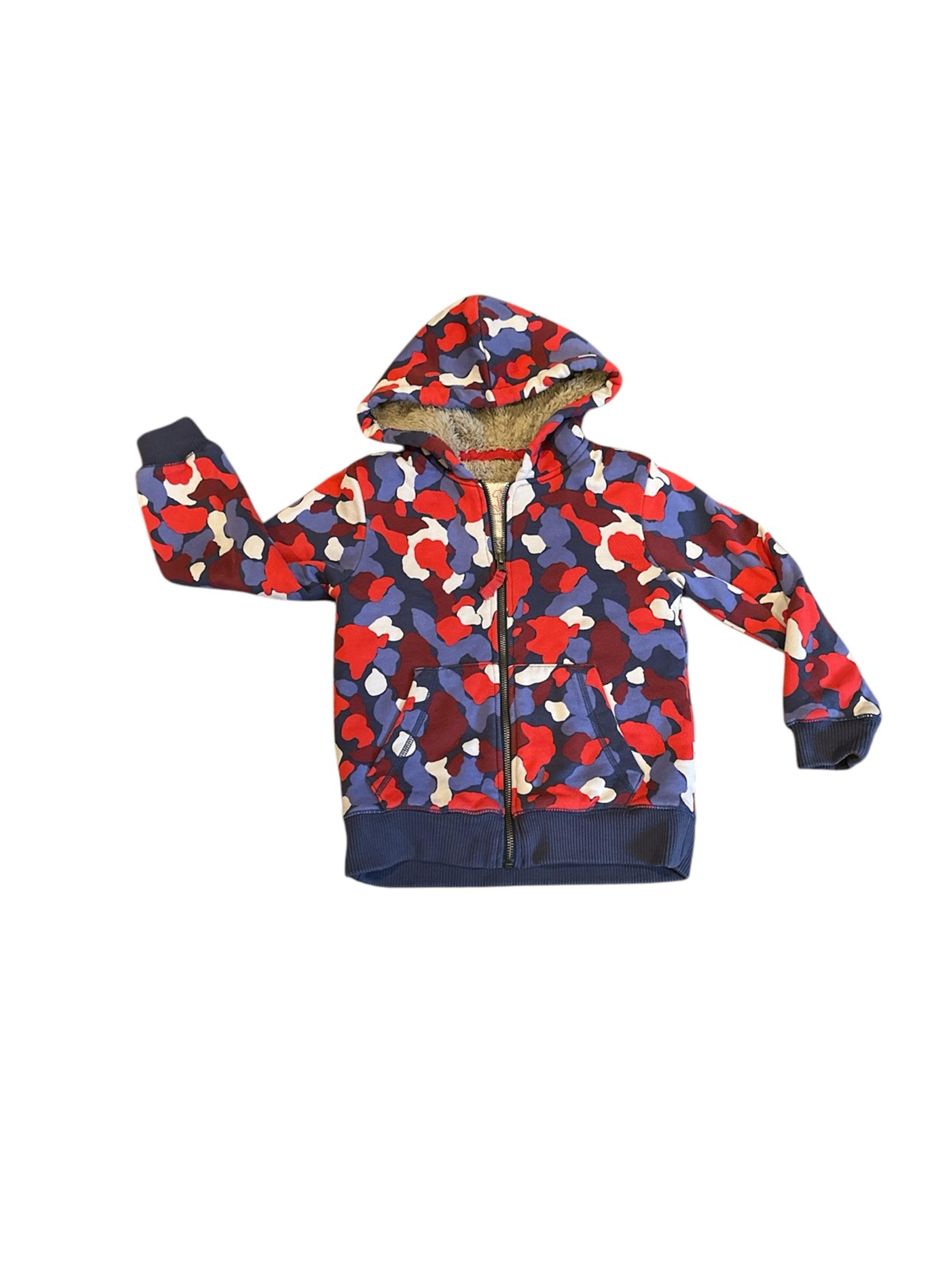 Mini Boden Boys Full Zip Lined Hoodie Size 5/6