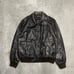 Van Heusen Studios Leather Bomber Zip Up Jacket