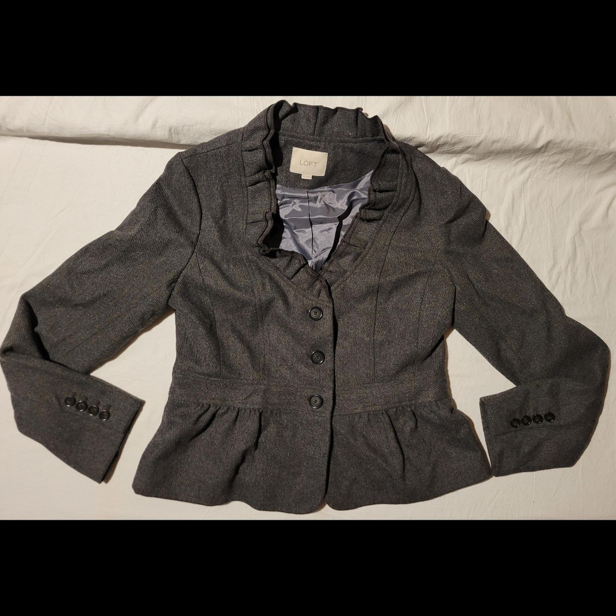 Loft Size 10 Gray Blazer