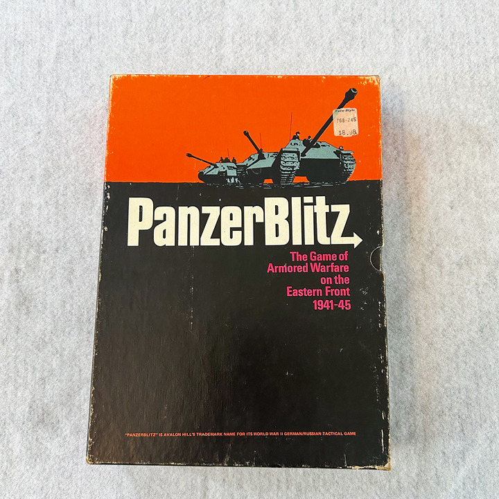 1970 Avalon Hill Panzer Blitz Vintage Bookcase Board Game