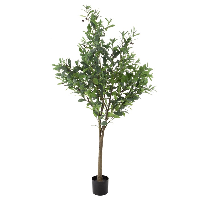 TreeVillacera 6-Foot Artificial Olive Fruit Tree with Adjustable Branches