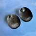 Vintage TK Southwestern Sterling Silver Turquoise Oval Concho Earrings