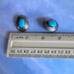 Vintage TK Southwestern Sterling Silver Turquoise Oval Concho Earrings