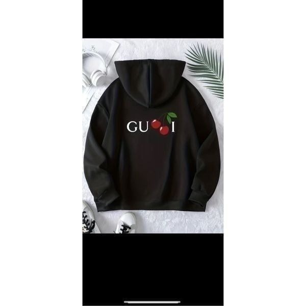 NWT Black zip up hoodie with cherries on the back. Super cute.Xxl
