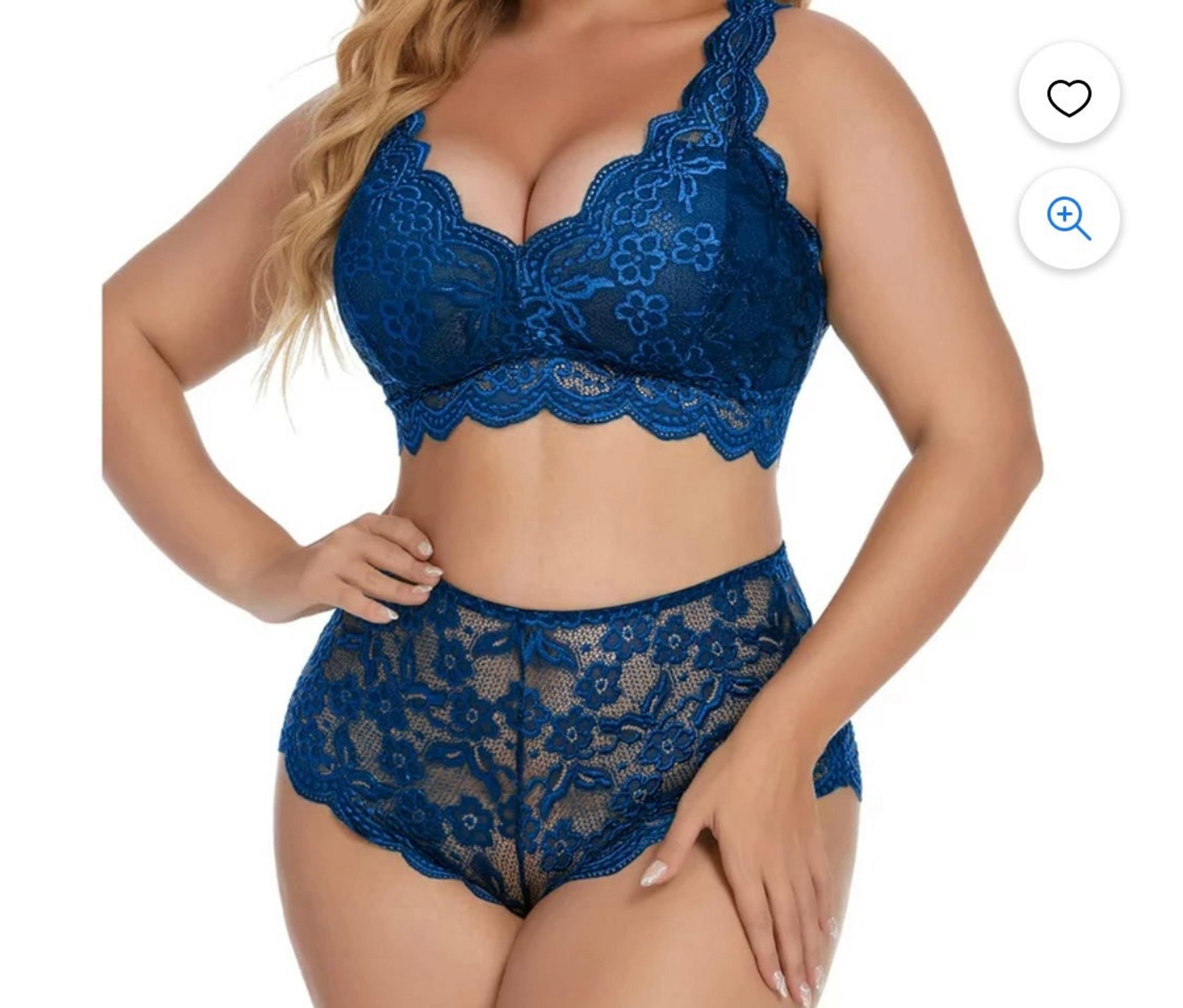 Lingerie For Women Ladies Lingerie Lace Crochet Stitching Lingerie Set