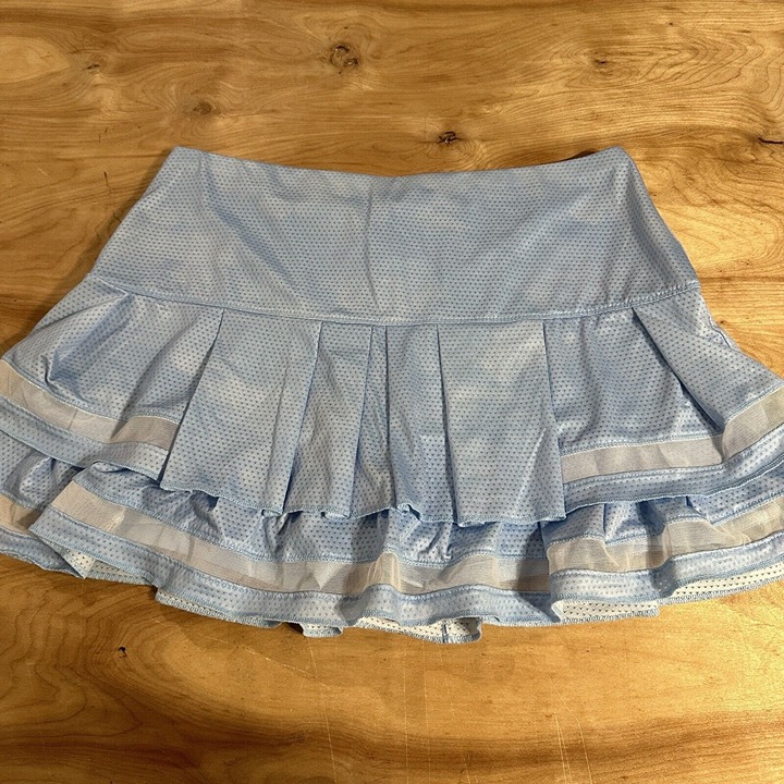 Lucky In Love Ladies Large Tennis Golf Pickleball skort Stretch Pull On Ruffle