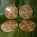 Fern Leaf Round Placemats x 4 PINO Fine Paper Creations Tropical Textured Beach.