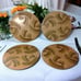 Fern Leaf Round Placemats x 4 PINO Fine Paper Creations Tropical Textured Beach.