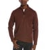 Billy Reid Mens XXL Quilted Quarter Zip Sweatshirt Brown Cotton Long Sleeves