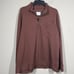 Billy Reid Mens XXL Quilted Quarter Zip Sweatshirt Brown Cotton Long Sleeves