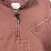 Billy Reid Mens XXL Quilted Quarter Zip Sweatshirt Brown Cotton Long Sleeves