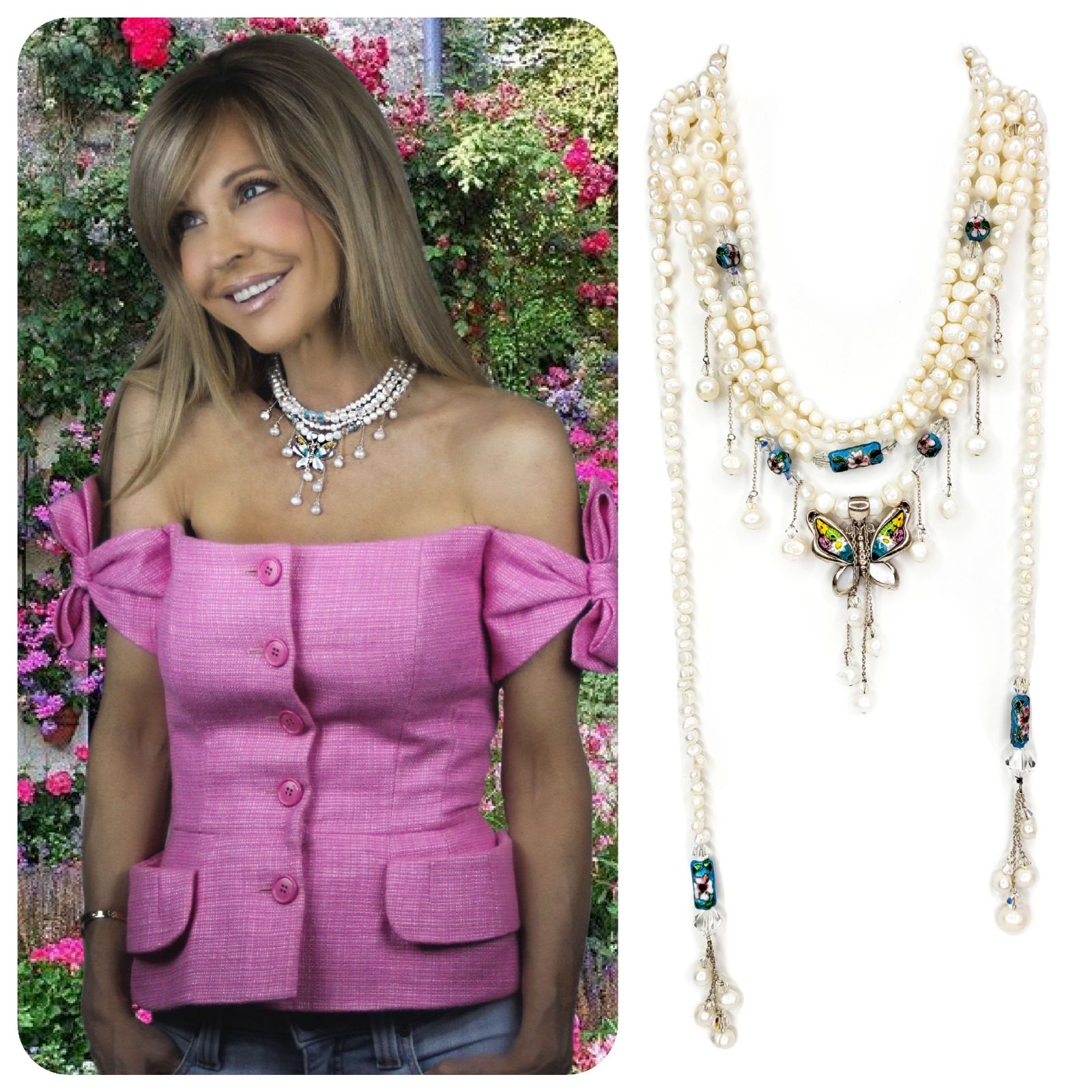 Pearl and Sterling Silver Kinley Multi S
