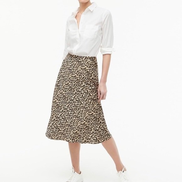 J. Crew | Cheetah Midi Skirt Size S