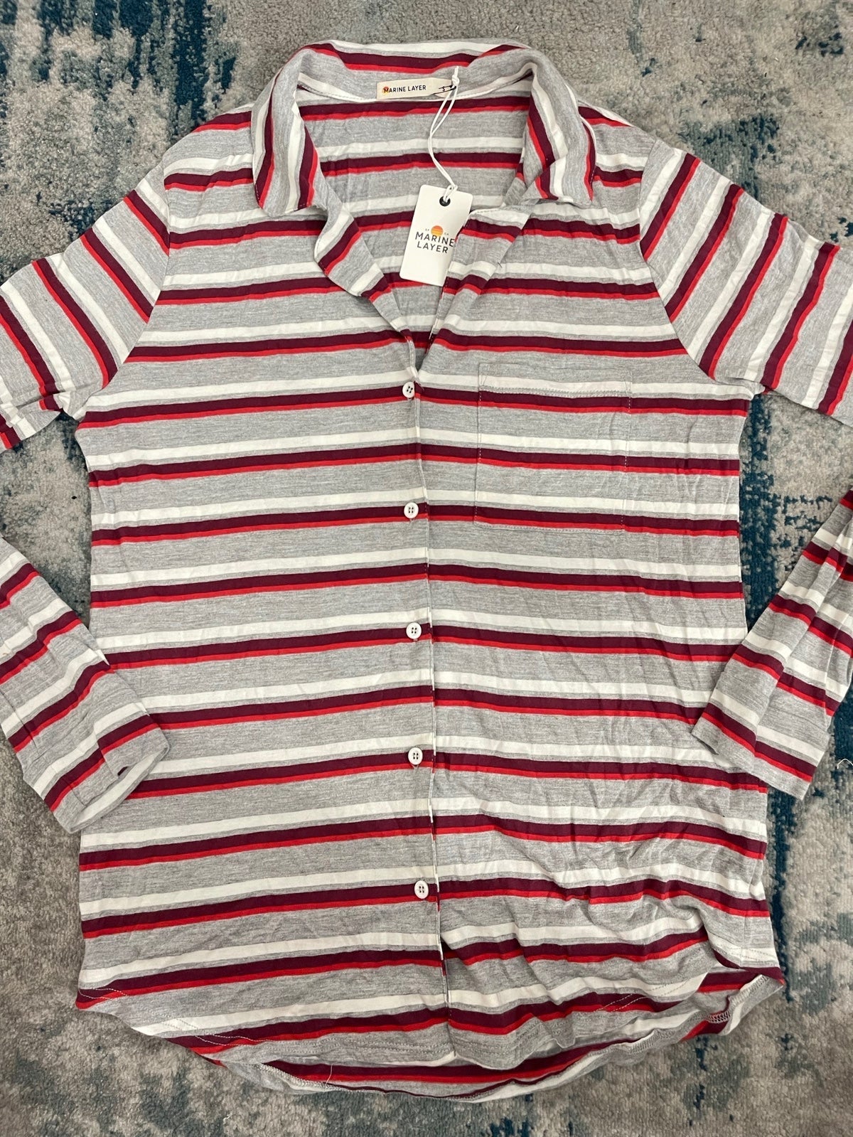 NEW MARINE LAYER PJ SALSA SIZE X-SMALL LONG SLEEVE