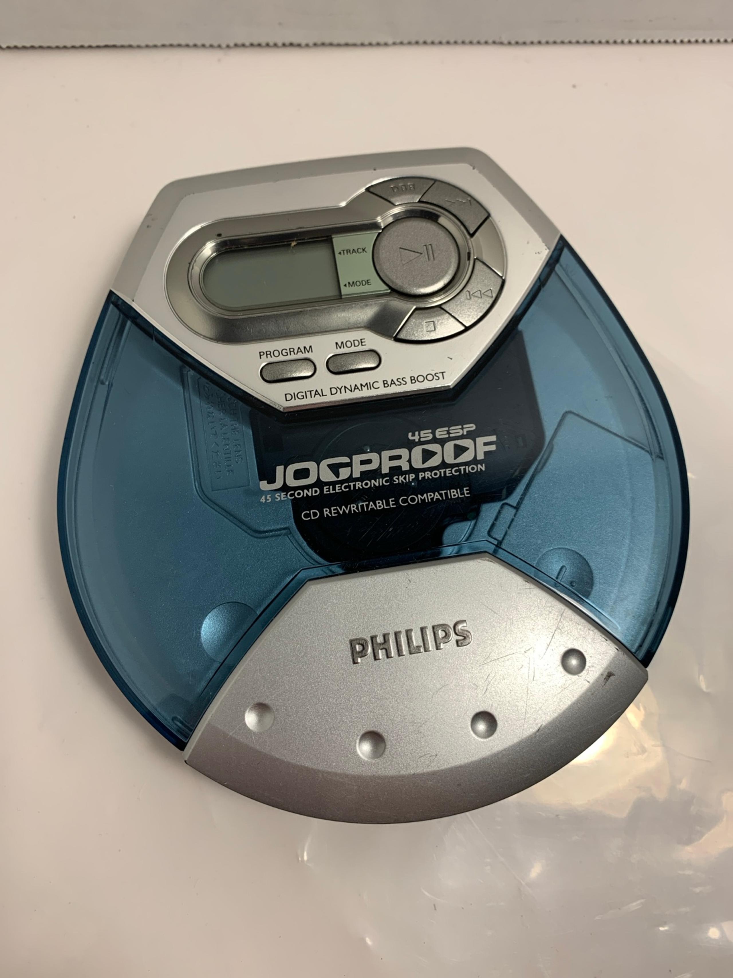 Philips 45 ESP Jogproof Portable CD Player AX5111/17 Tested Works Please Read!