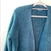 Barefoot Dreams Cozy Chic Boardwalk Teal Open Cardigan Texture Fringe Wrap XL