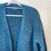 Barefoot Dreams Cozy Chic Boardwalk Teal Open Cardigan Texture Fringe Wrap XL