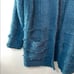 Barefoot Dreams Cozy Chic Boardwalk Teal Open Cardigan Texture Fringe Wrap XL