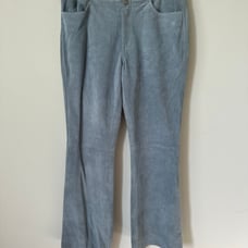Vintage Guess Suede Leather Blue Pants 6