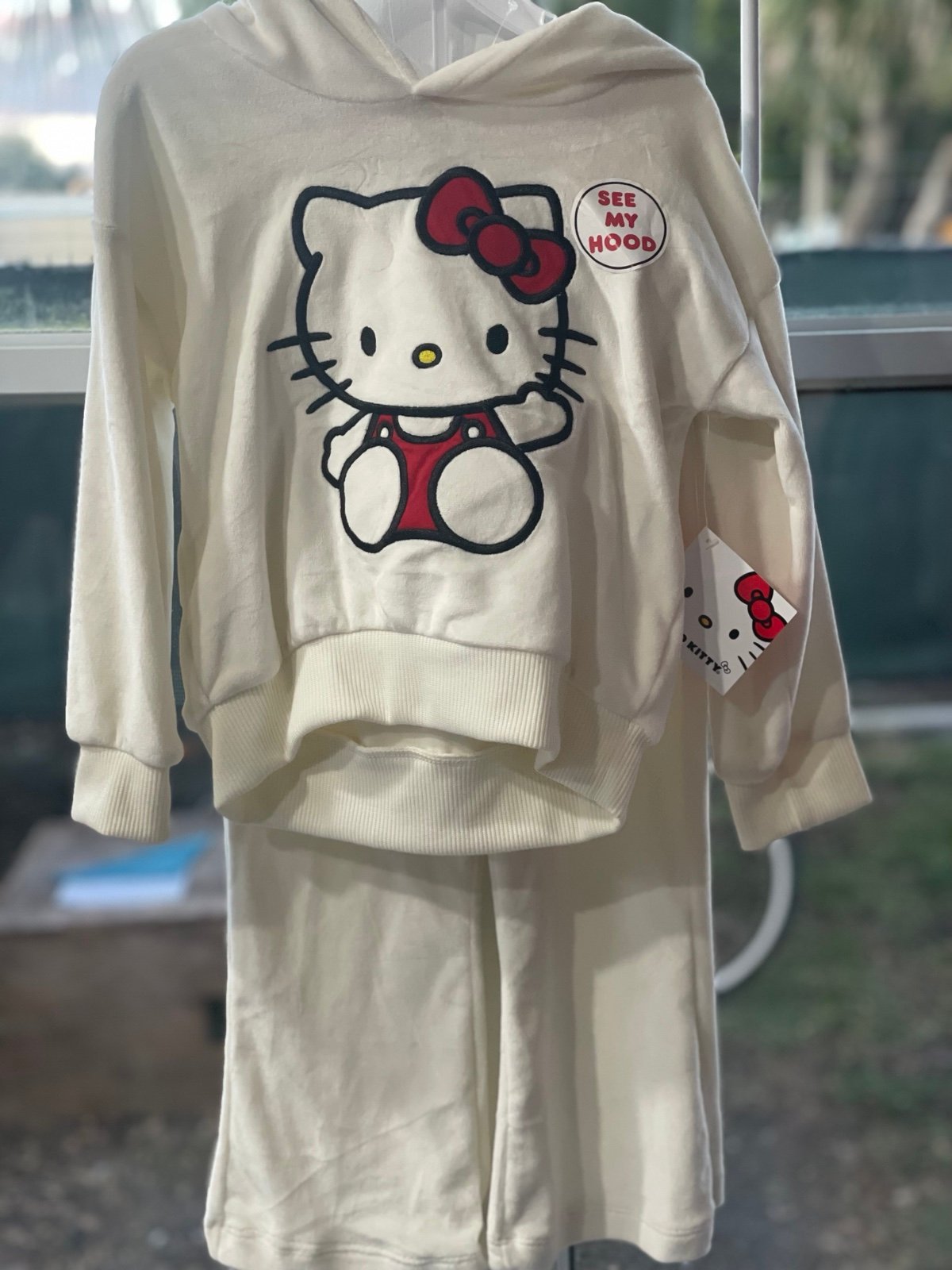 Hello Kitty Velour Set with Bow on Hoodie!!!