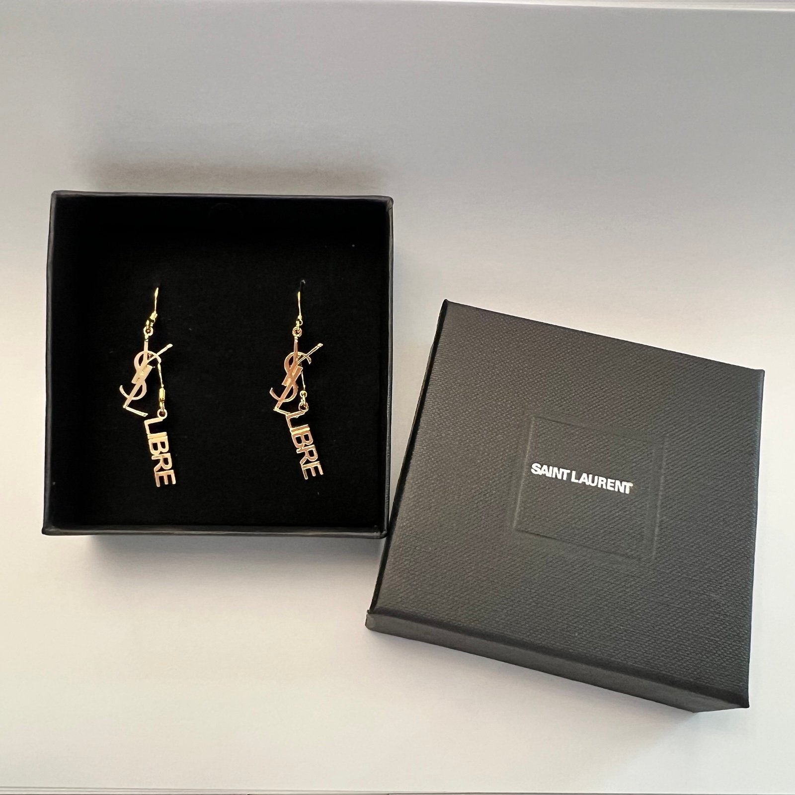 YSL & LIBRE Earring Set w/ Saint Laurent Box - 100% Authentic