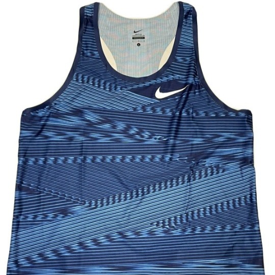 Nike Women''s 2020 Pro Elite Gold Medalist Track Singlet Blue AJ6002 Size Large