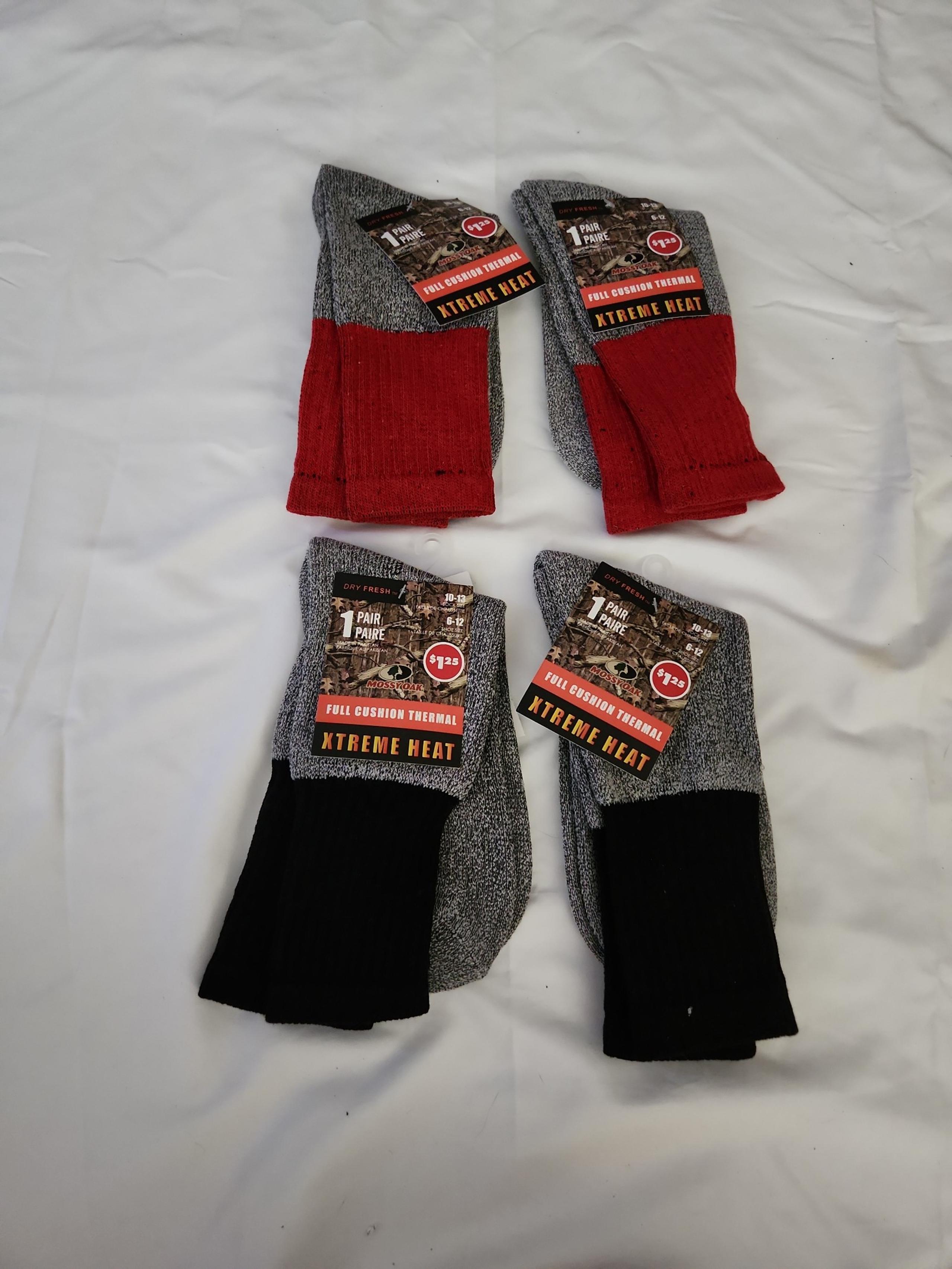 New Xtreme heat mossy oak lot of 4 (6-12) mens socks #EE3 crosspost