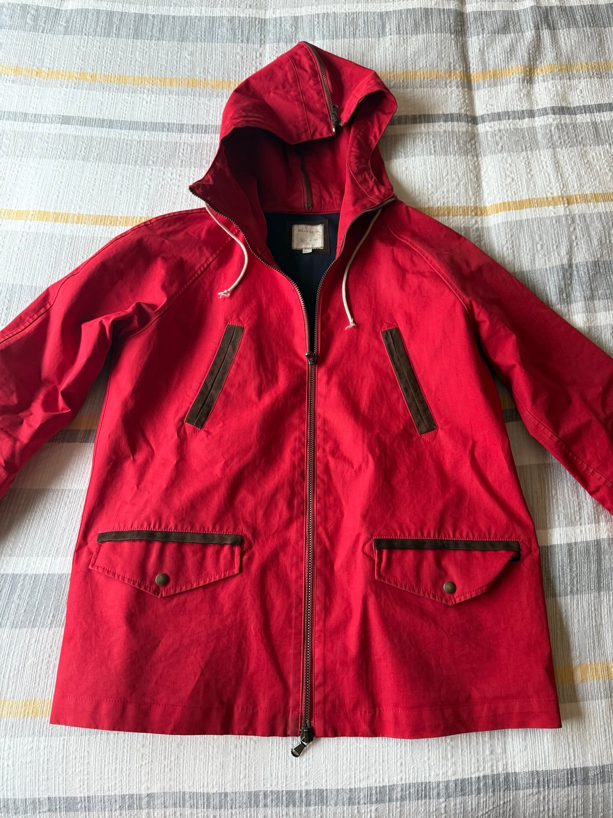 Billy Reid Hooded Field Utility Jacket Parka Men's Size: Medium Color: Red