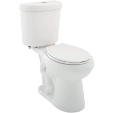 Glacier Bay 2-piece 1.1 GPF/1.6 GPF Dual Flush Round Toilet in White (Toil185)
