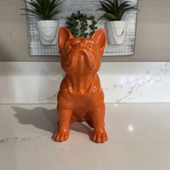 Sitting Orange French Bulldog Figurine