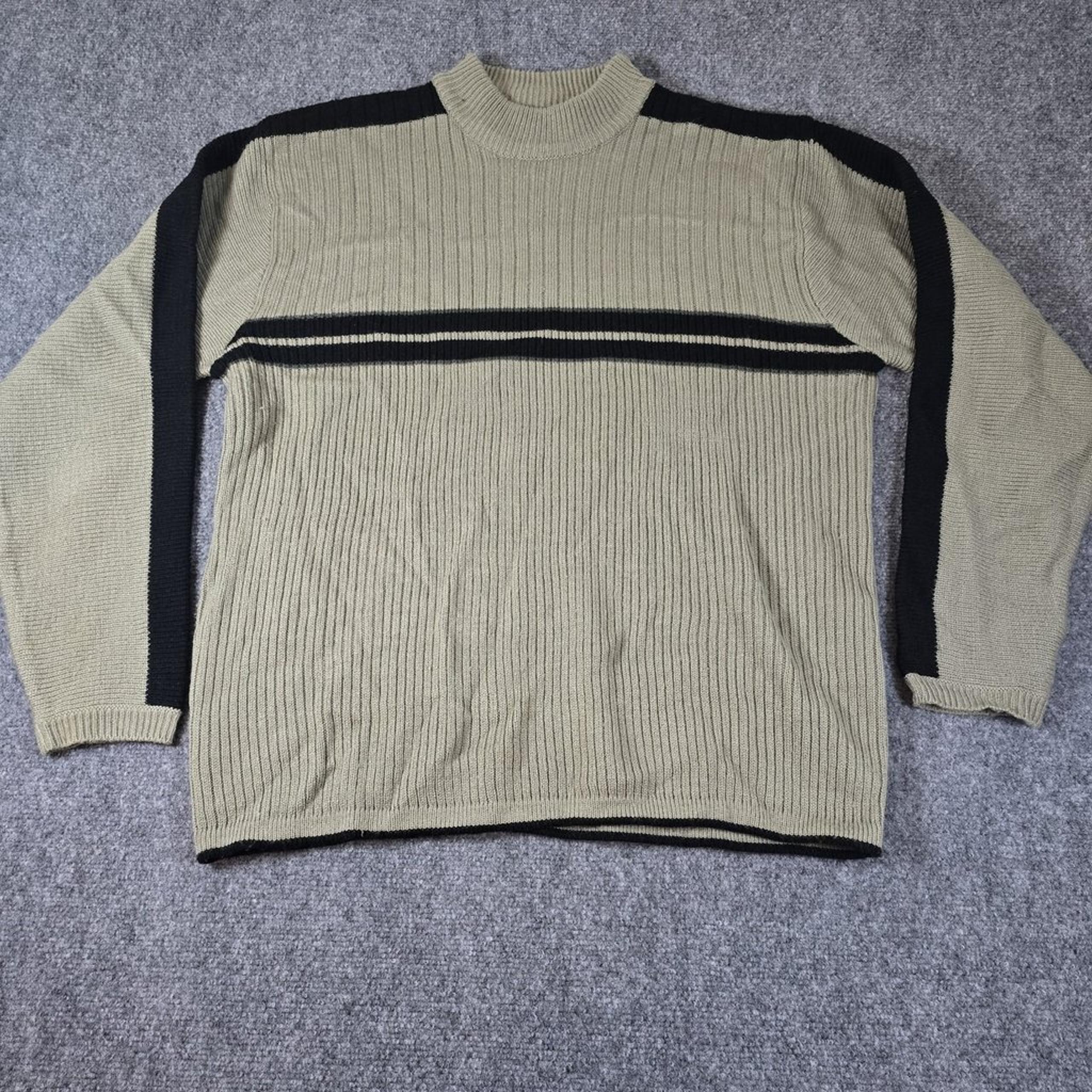 Adolfo Black Beige Sweater Size XL Extra Large Classic Casual