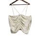 Pilcro & The Letterpress Anthropologie Womens NWT Cream Ruched Ribbed Halter 3X