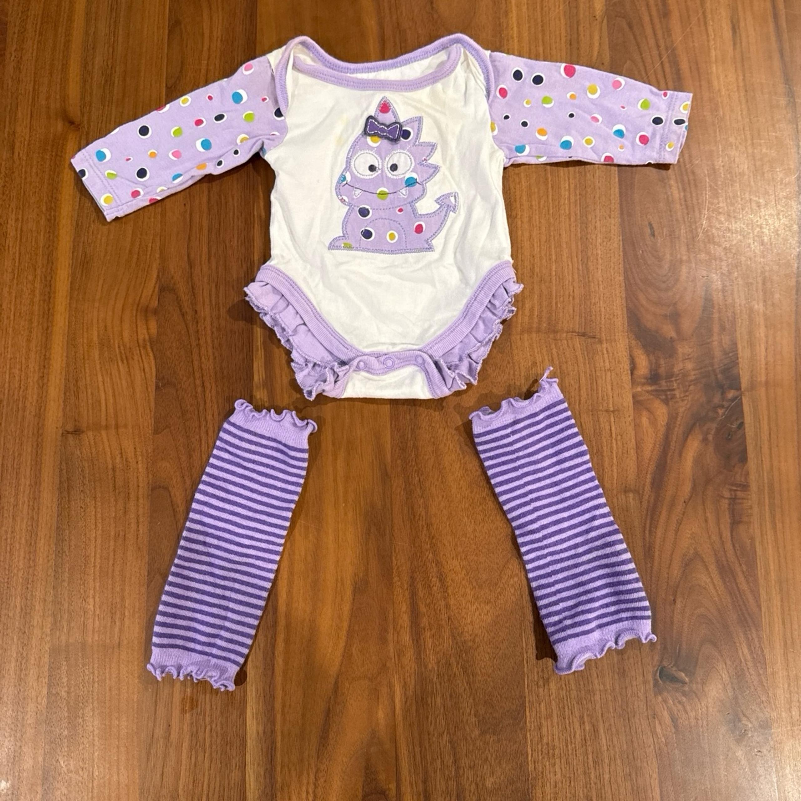 Newborn onesie and legwarmers