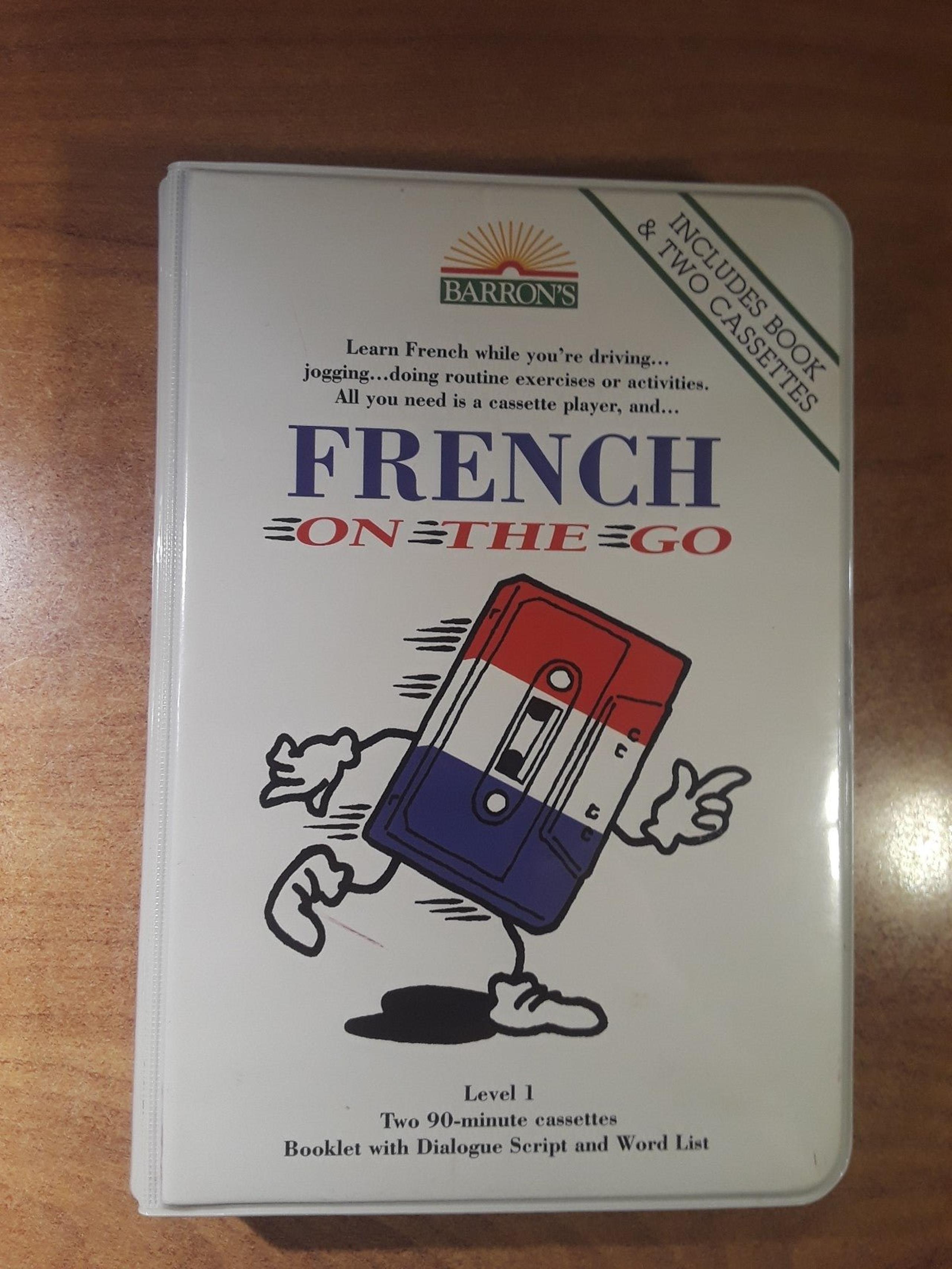 Barrons French on the Go Audio Cassette Tape & Book Set