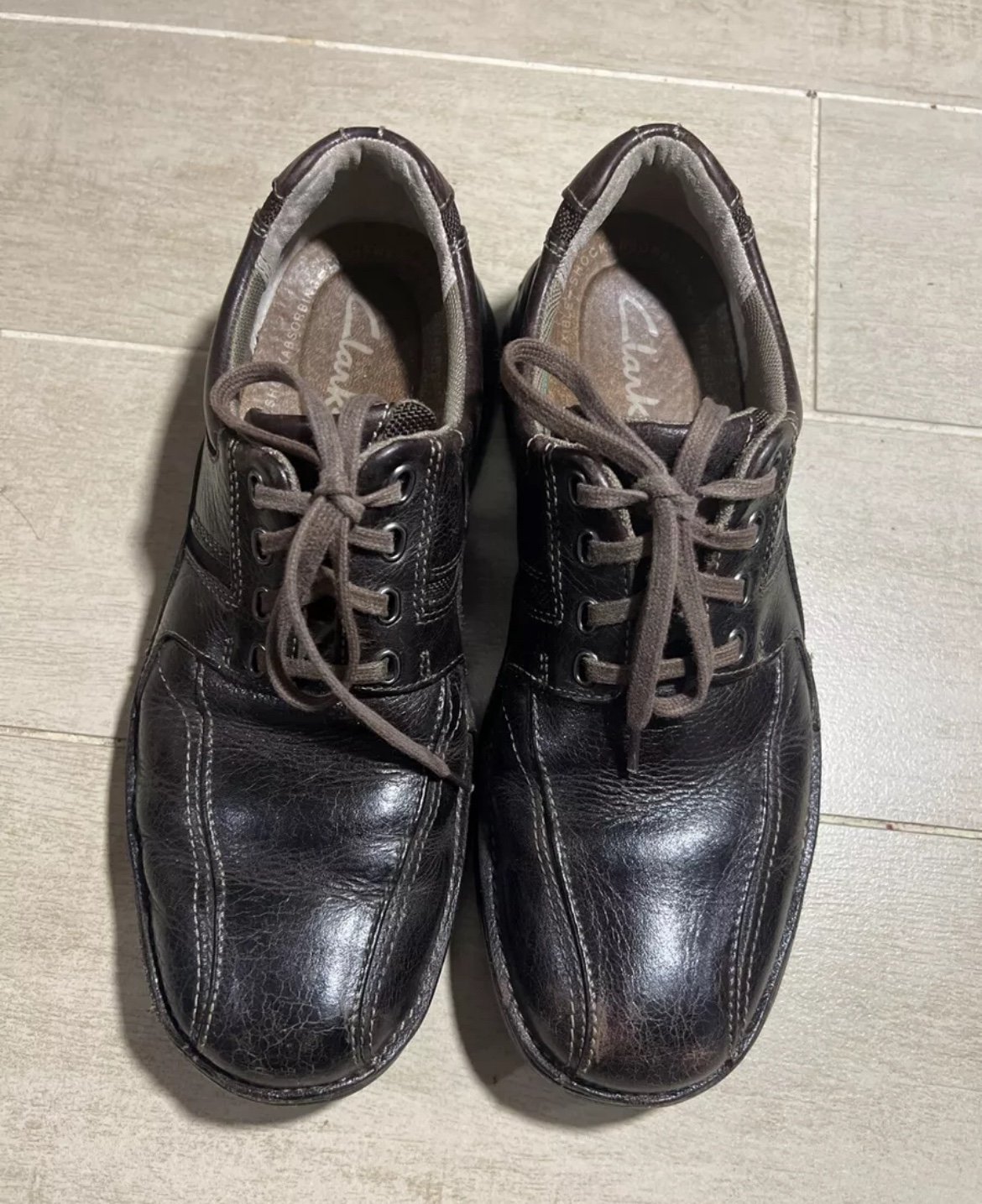 Clarks Men’s Northfield, Brown Lace-Up Shoes, Size 8.5M
