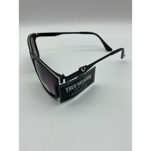 NWT True Religion TRM 1756 Unisex Black Sunglasses