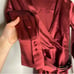 Nicholas Electra Deep V Belted Silk Crossover Gown