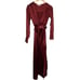Nicholas Electra Deep V Belted Silk Crossover Gown