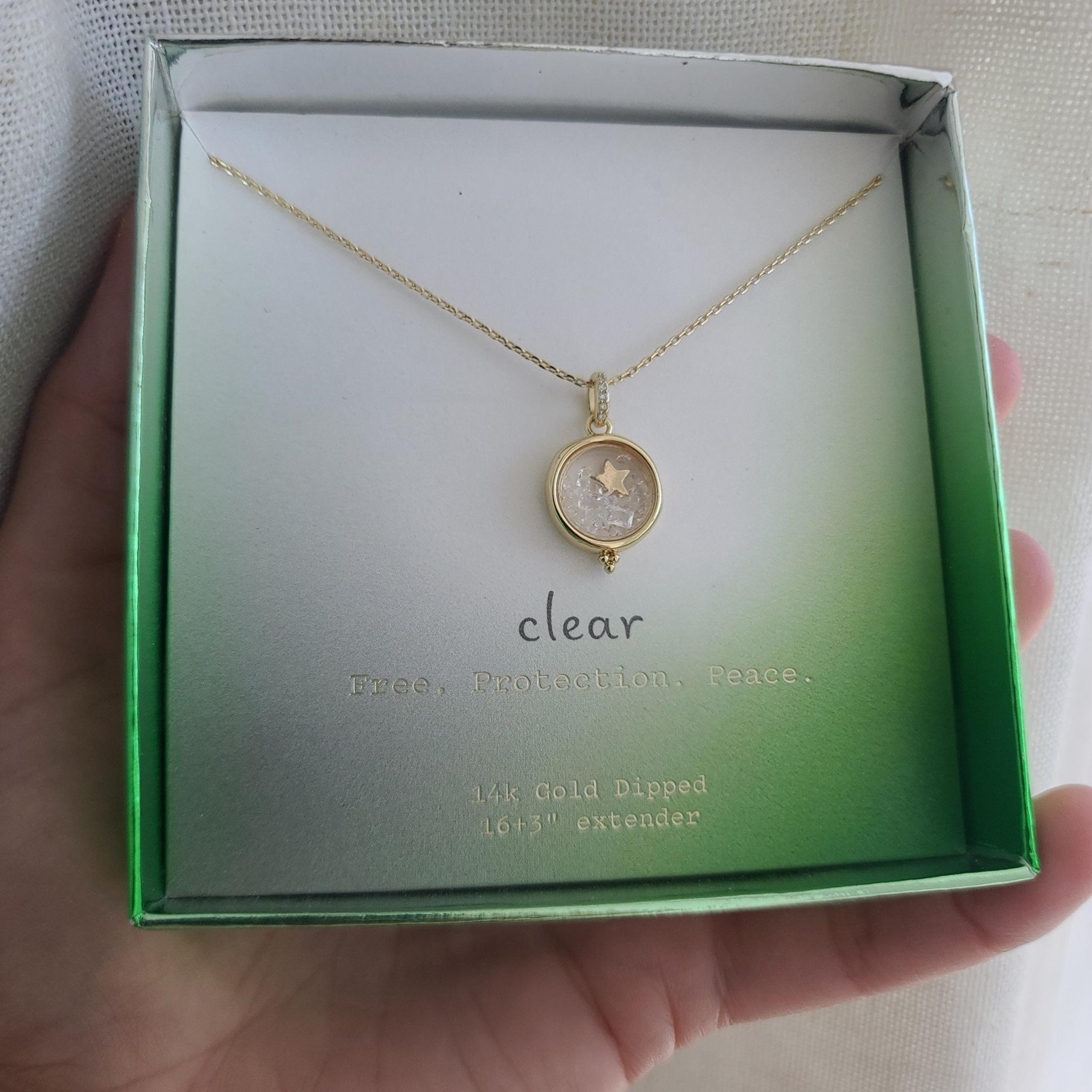 NWT 14k gold dipped Quartz Necklace
