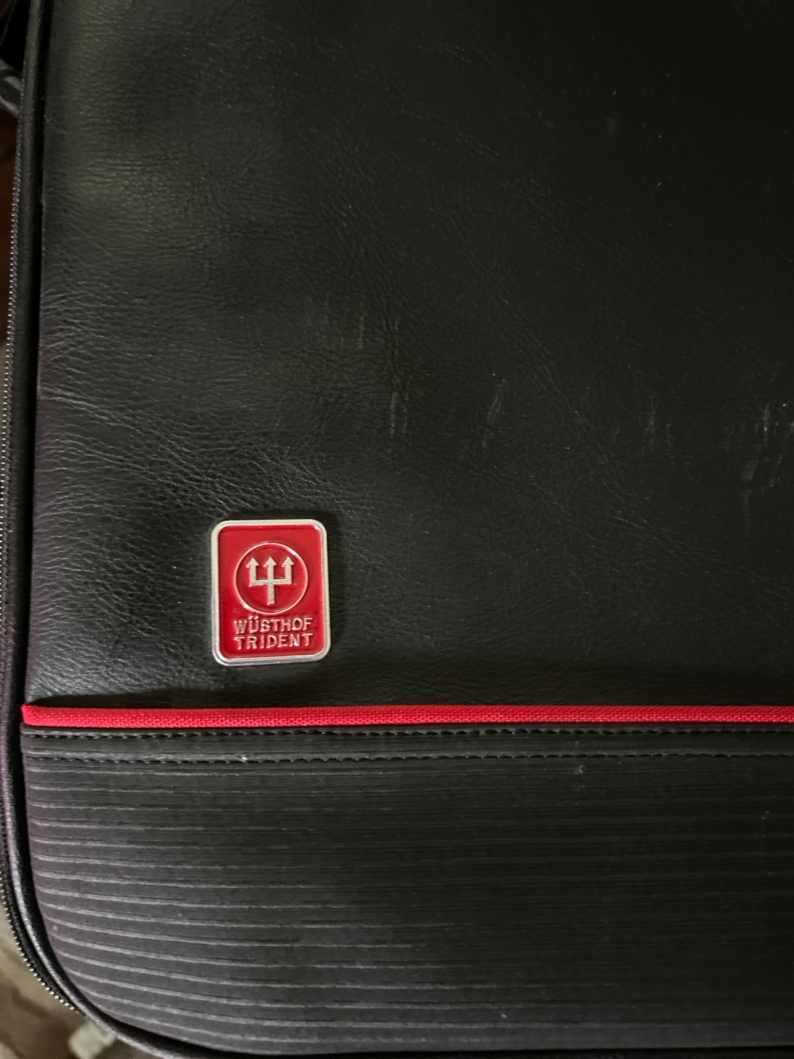 Wusthof Trident Chef’s Leather Knife Travel Case w/ Wusthof ikon sharpener.