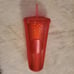 New Starbucks 2019 Holiday Hot Pink Iridescent Studded Venti Tumbler Cup