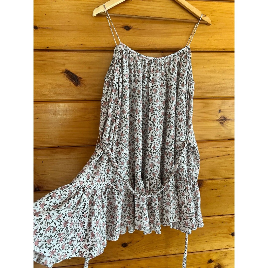 AURA Boho Women’s Floral Straps Mini Dress S