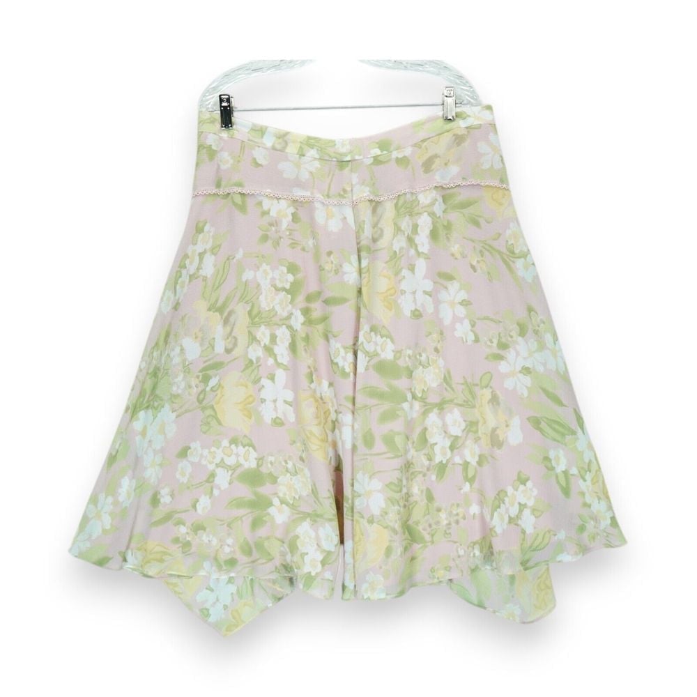 NWT Emma James Women's Skirt Floral Print Size 14 Back Zip Closure