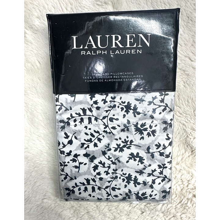 Ralph Lauren Eva Leaf 2 Standard Pillowcases 20 x32 100% Cotton NEW