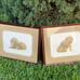 John Weiss (2) Framed Signed Cute Puppies ART