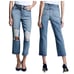 L'Agence Jeans Women's Size 28 Adele High Rise Straight Ripped Raw Hem Reseda