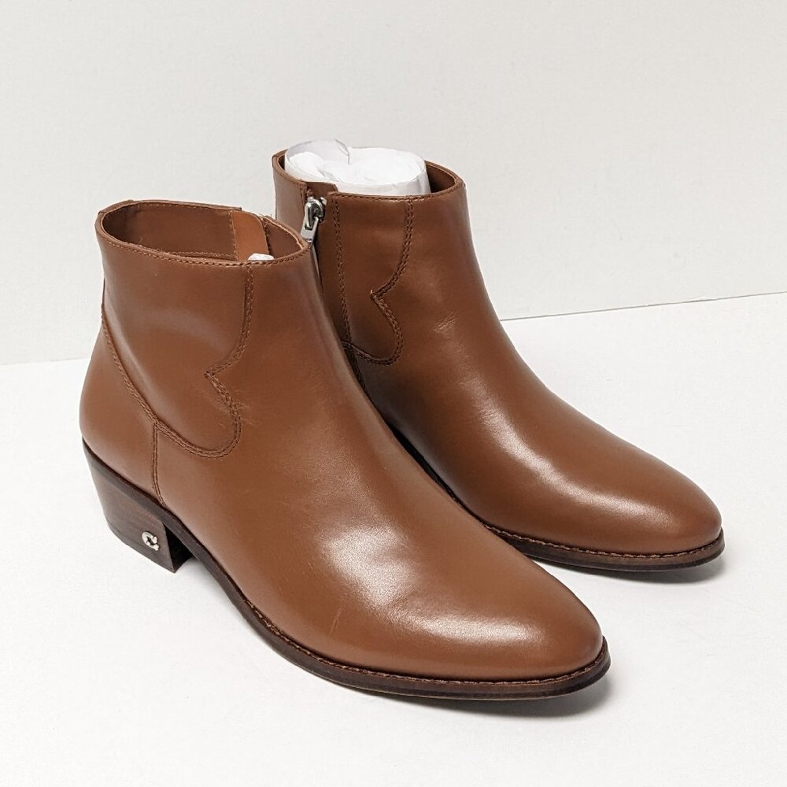 Coach Dannie Ankle Boots, Brown Saddle Leather, Women's 8