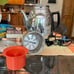 Retro chrome electric percolator coffee pot