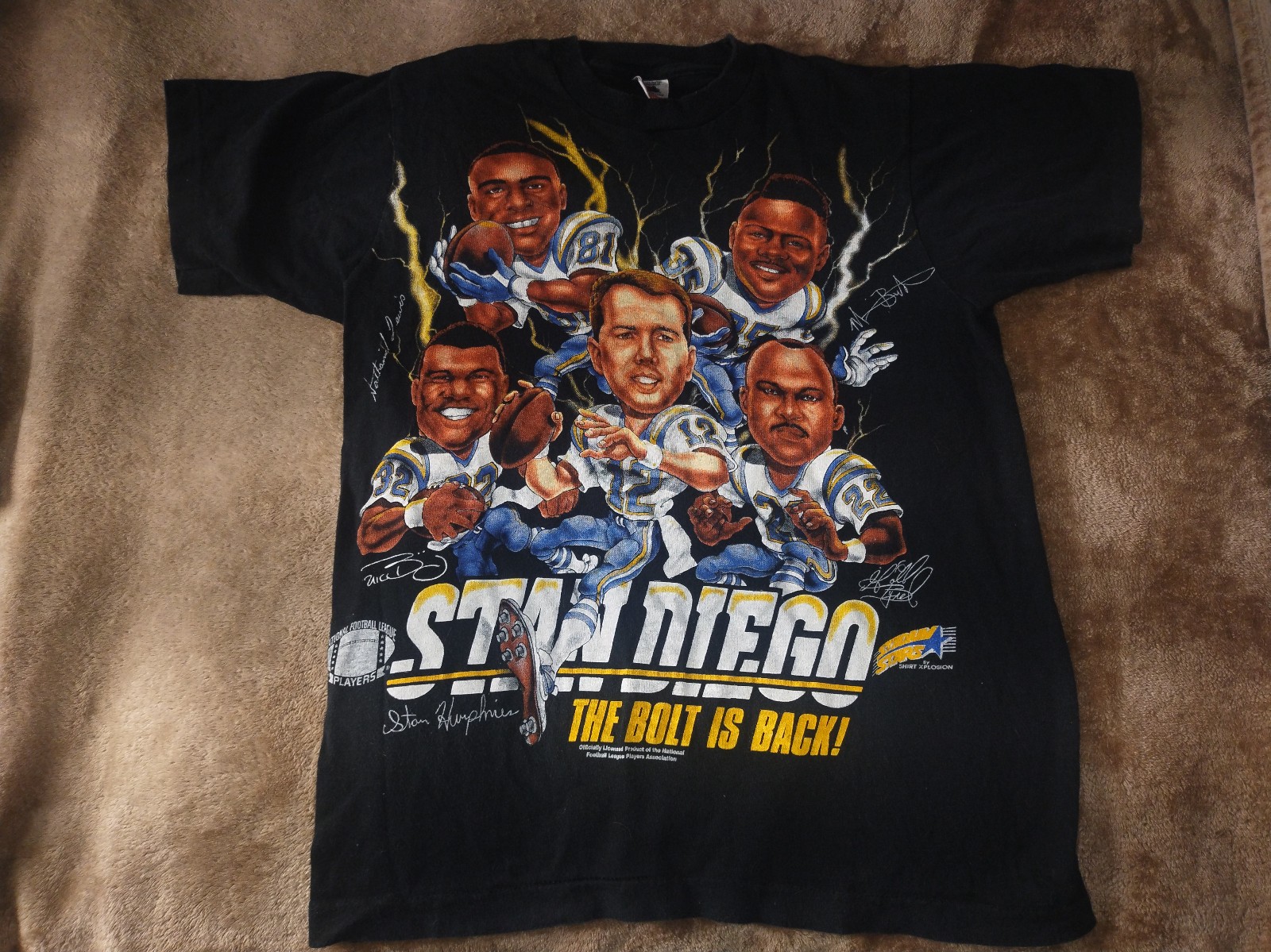 Vintage 90s  San Diego Chargers  T Shirt LOT Size M Rare HTF