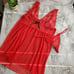 Plus Size Red Lace Lingerie Set size 1X